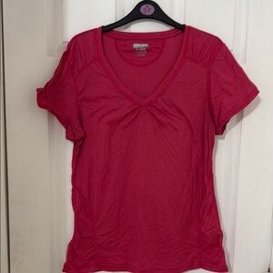 Vibrant Red V-Neck Women's Top